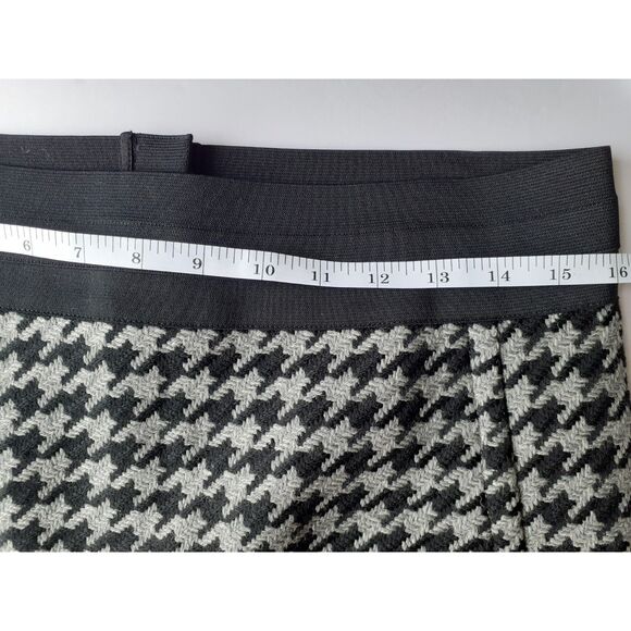 $275 DKNY Houndstooth Black Grey Womens Size 4 Tweed Wool Pencil Skirt NWT - Picture 7 of 15